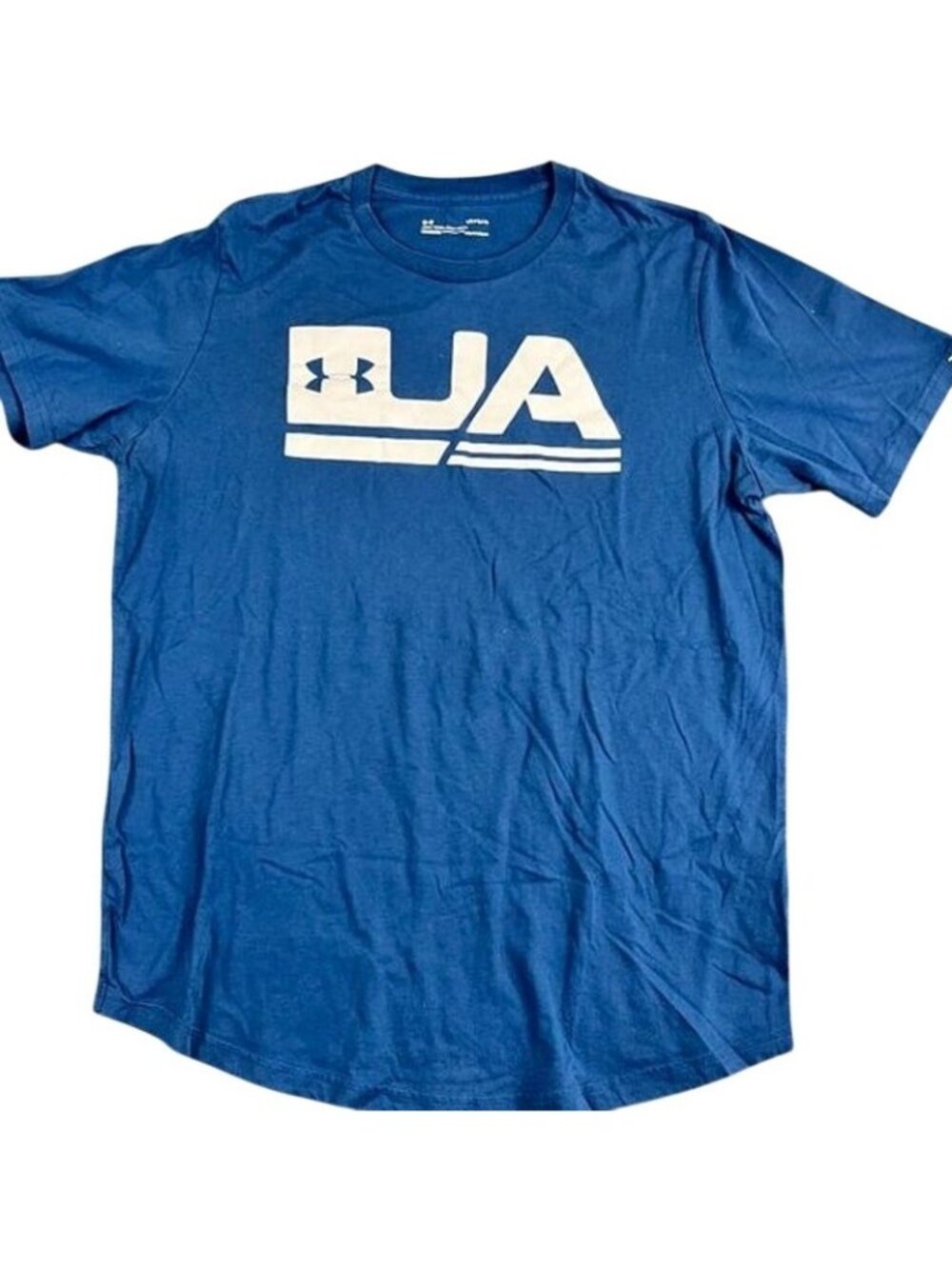 Under Armour Men's Blue Large Loose Fit HeatGear T Shirt EUC
